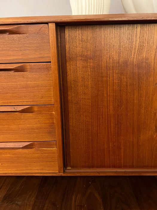 Vintage Teak Sideboard Denmark 60s Sliding Doors