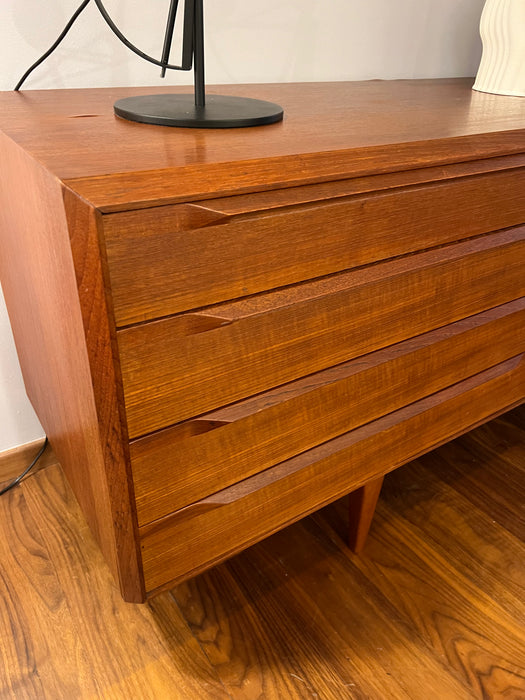 Vintage Teak Sideboard Denmark 60s Sliding Doors