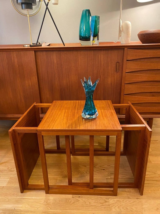 Vintage Danish Teak Cube Nesting Tables by Kai Kristiansen für Vildbjerg