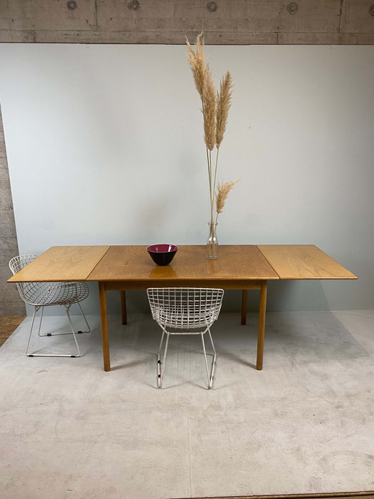 Vintage table oak Denmark 60s extendable