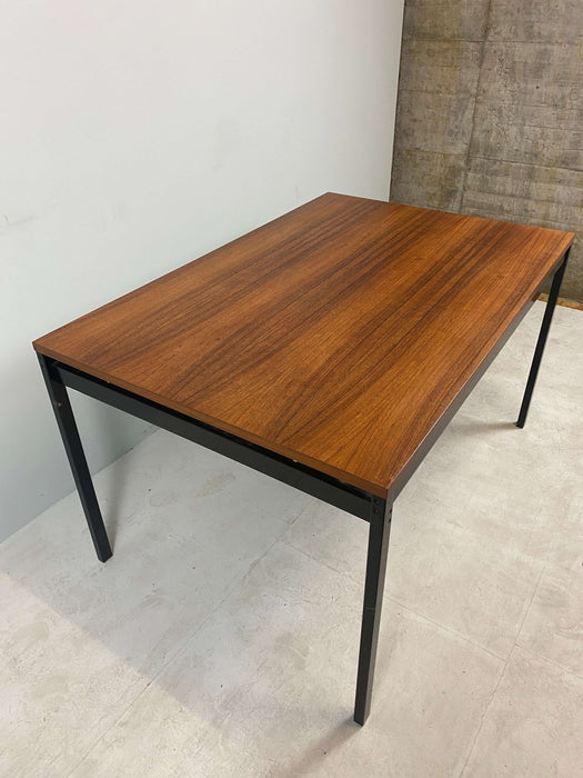 Vintage table rosewood metal black Idealheim Dieter Wäckerlin