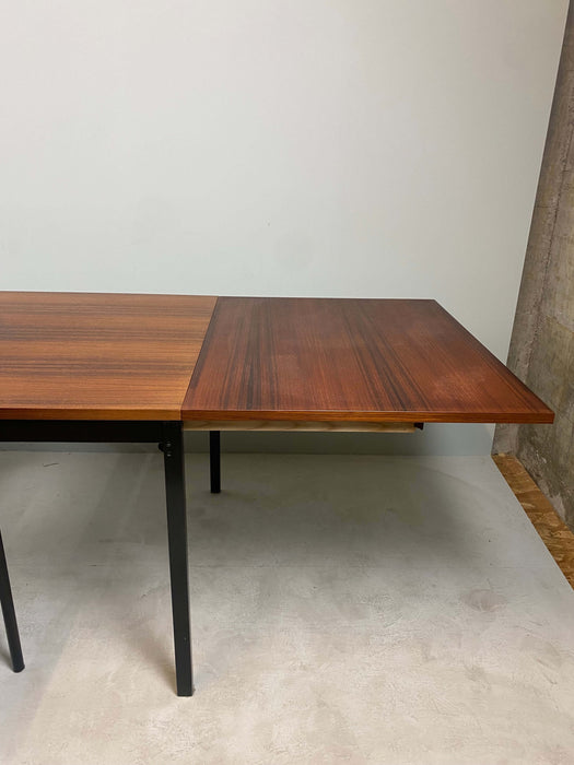 Vintage table rosewood metal black Idealheim Dieter Wäckerlin
