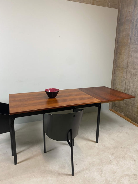 Vintage table rosewood metal black Idealheim Dieter Wäckerlin