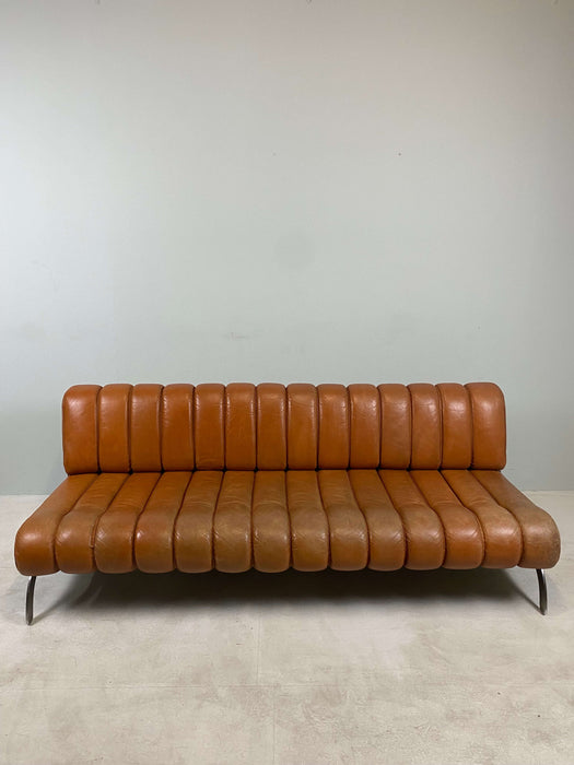 Vintage Karl Wittmann Sofa in Cognac Leder von 1963 Liebhaberobjekt