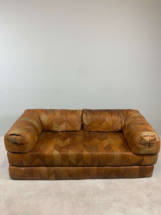 Vintage De Sede Leder Sofa Patchwork DS 88 70er Jahre