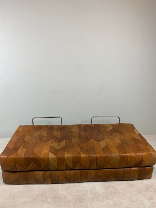 Vintage De Sede leather sofa patchwork DS 88 70s