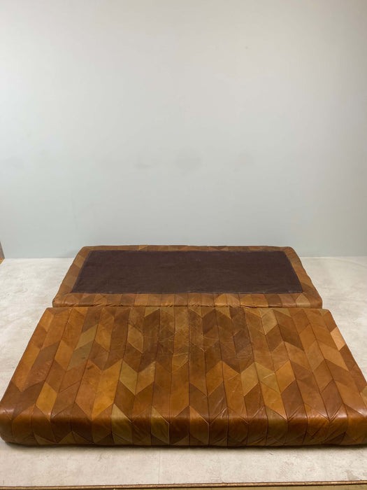 Vintage De Sede leather sofa patchwork DS 88 70s