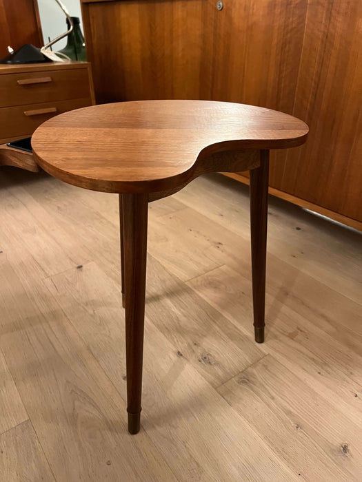 Vintage 3-Bein Nierentisch Teak Dänemark 60er Jahre