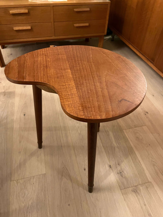 Vintage 3-Bein Nierentisch Teak Dänemark 60er Jahre
