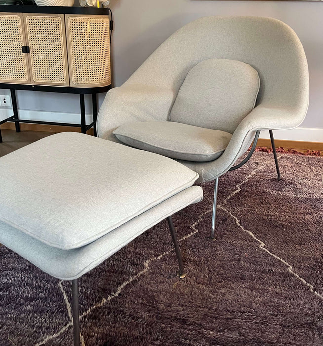 Vintage WOMB CHAIR + OTTOMAN E. Saarinen für Knoll International