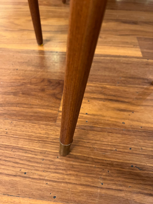 Vintage 3-Bein Nierentisch Teak Dänemark 60er Jahre