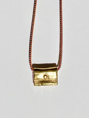 Silk necklace with pendant L'Elefantino