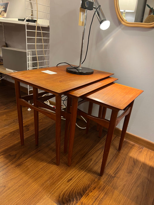 Vintage set of 3 nesting tables side tables coffee tables Denmark 60s 