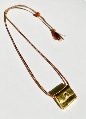Silk necklace with pendant L'Elefantino