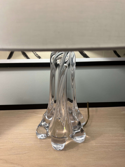 Vintage table lamp Daum Nancy crystal glass 70s 
