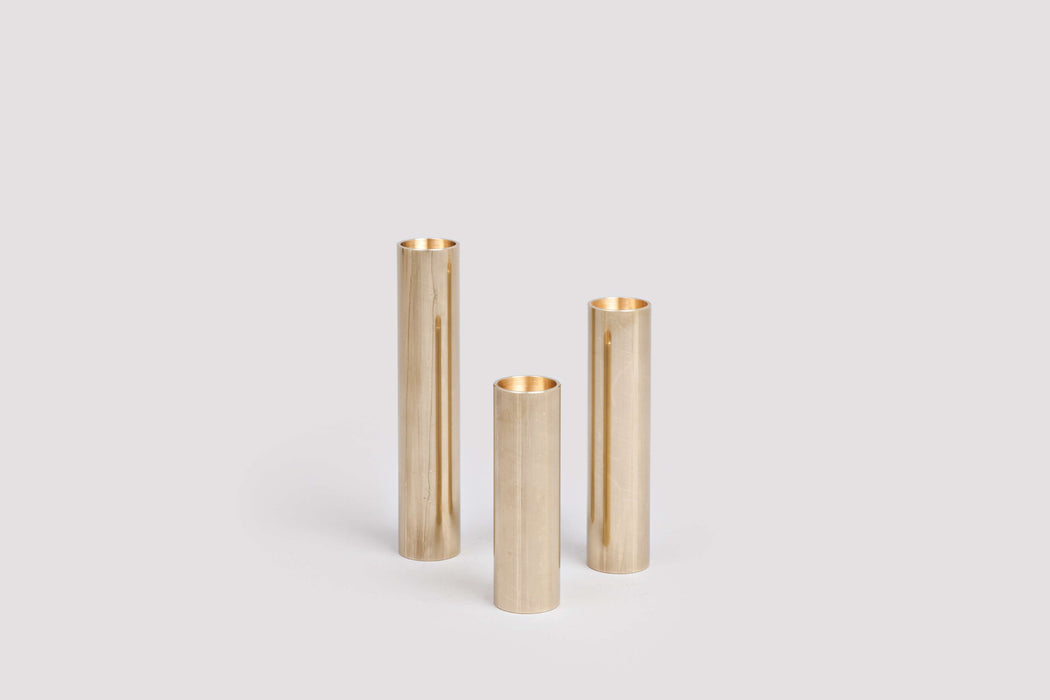 Kerzenhalter 3-er Set Lichtenau Arno Wolf Messing gold