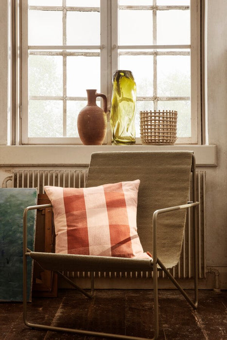 Cushion GRAND CUSHION mustard yellow/brown/blue Ferm Living